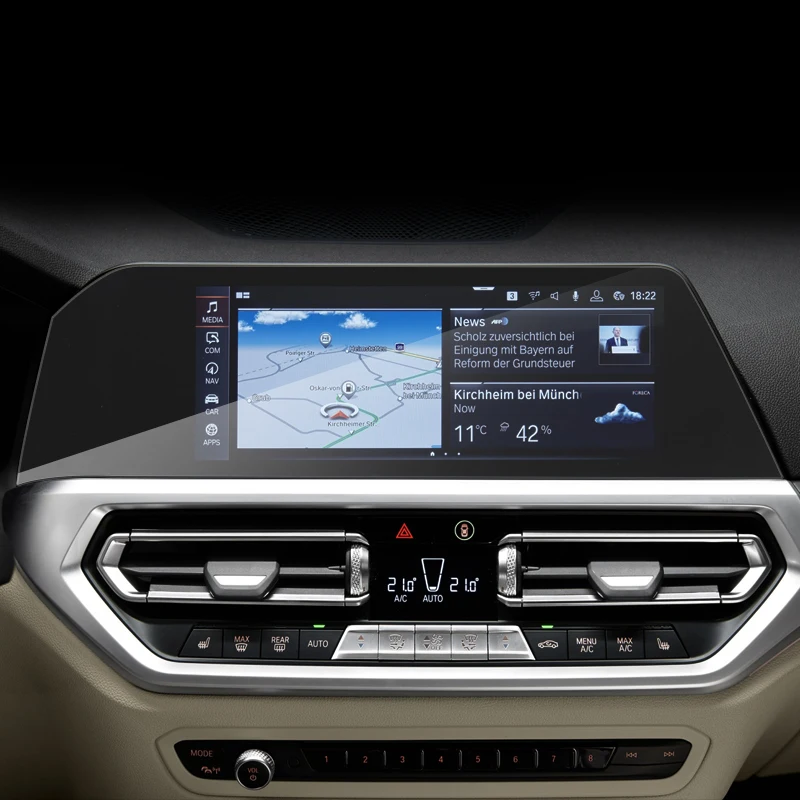 Car Tpu Dashboard Display Film Gps Navigation Screen Film Glass For Bmw 1 2 Series Lhd Rhd 2020-2024 Protector Auto Accessory