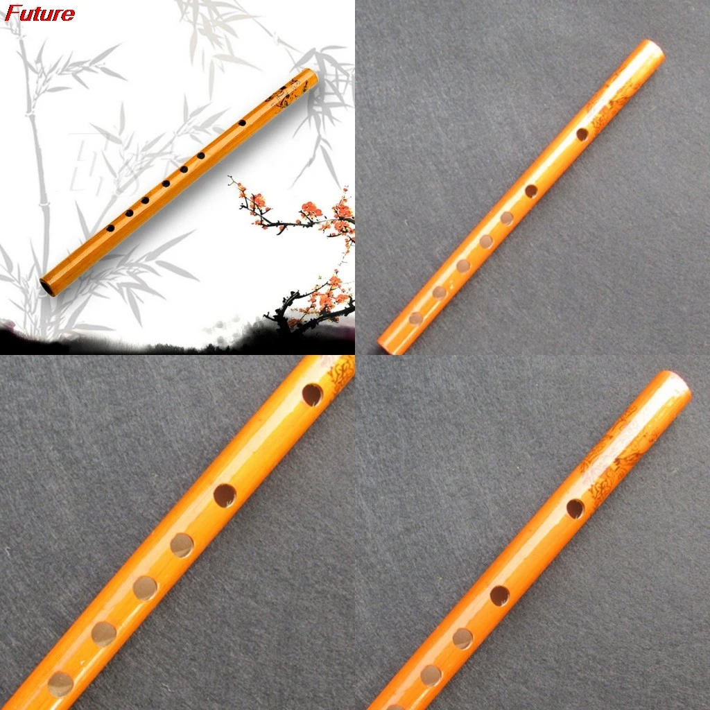 1PC Chinese Traditional 6 Holes Bamboo Flute Vertical Clarinet Student Musical Instrument for Kids Gift musical instruments