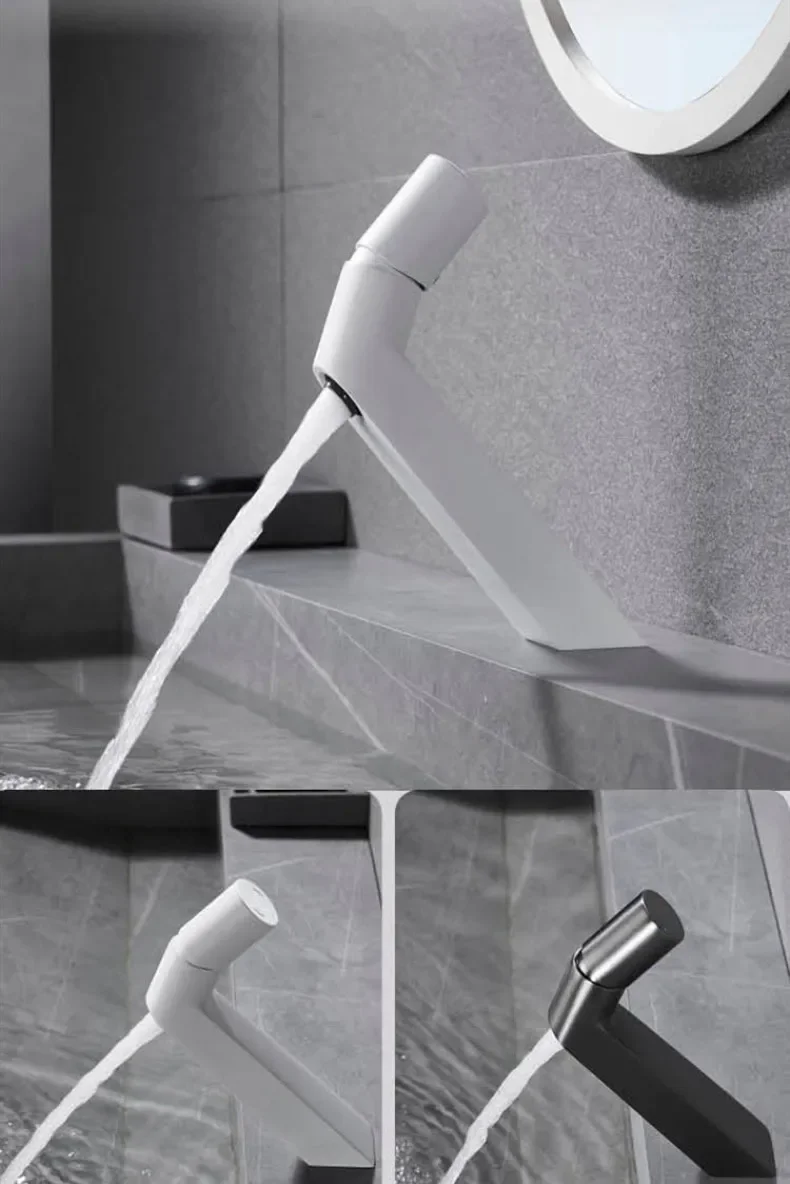 Description Picture 2 of itemBathroom Utensils Mixing Faucet Creative Design Brushed Gold Cold And Hot Basin One Hole Sink Metal Tap Accessories Bath