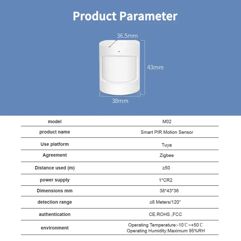 tuya Zigbee Smart PIR Motion Sensor Detector Home Security Burglar Alarm Security Burglar Home Assistant Wireless for Smart Life - Image 6