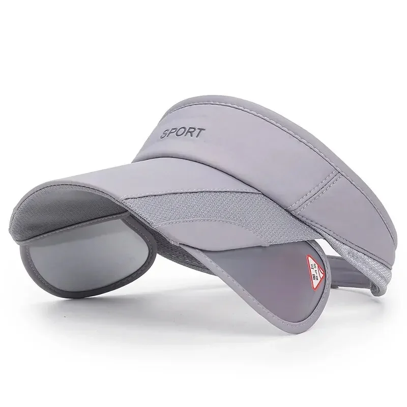 New Summer Outdoor Sport Casual Sports Empty Cap Men's Fishing Widened Pull-Out Brim Sunshade Sun Protection Hat Women