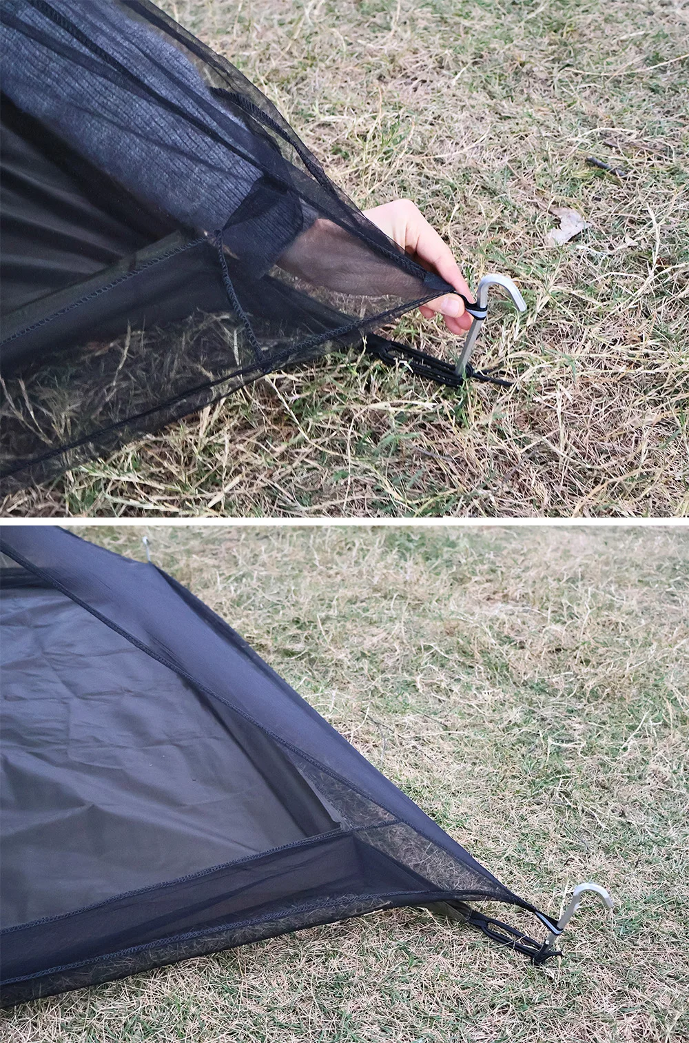 Camping Moskitonetz Zelt Pyramide Mesh Zelt Ultraleicht Bug Shelter Outdoor Insekten Schutz Tragbare Atmungsaktive Einzigen Schicht – Detail 15