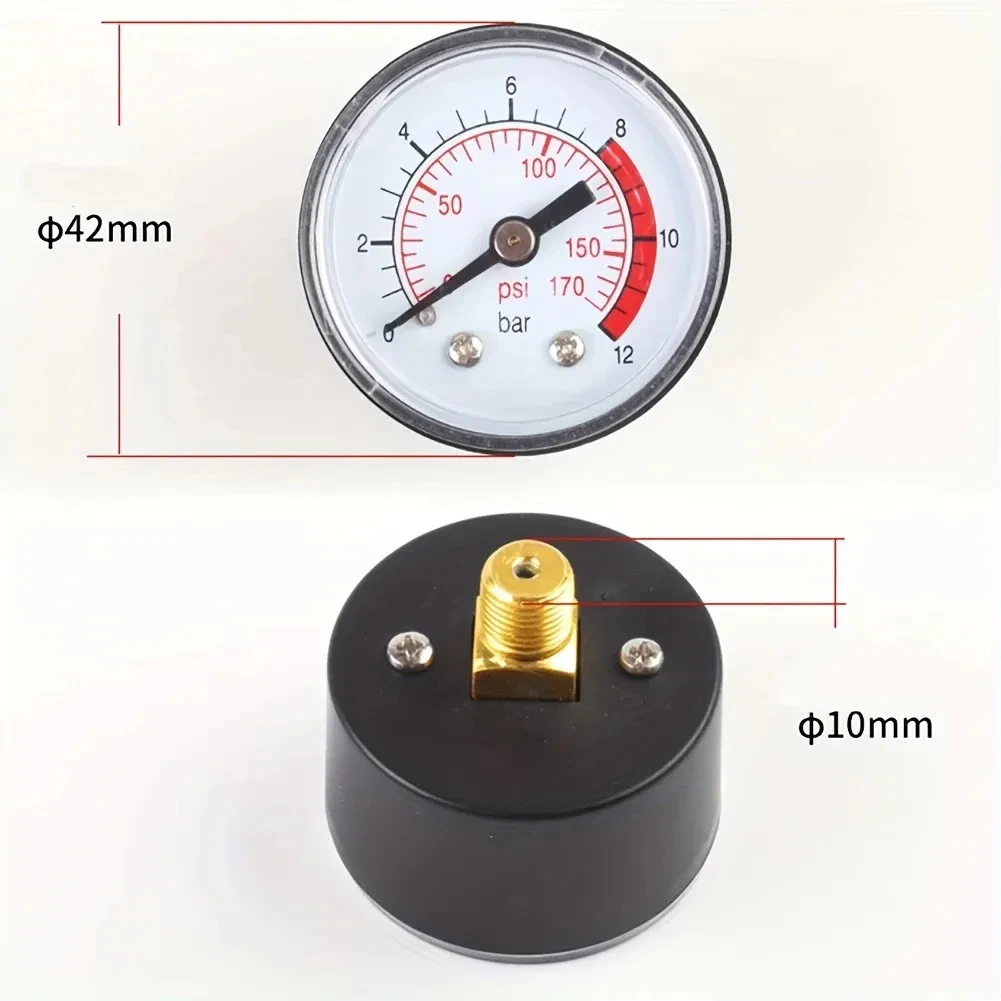 1pc Air Compressor Pressure Gauge 0-12Bar 0-170PSI Hydraulic Fluid Measuring thumbnail 3