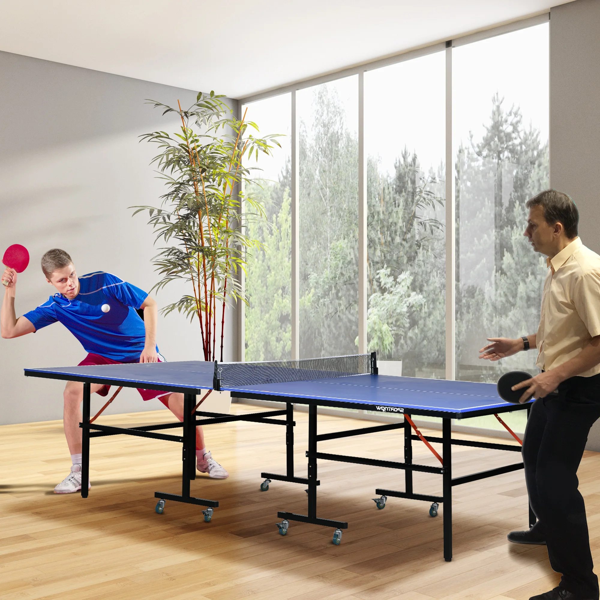 Professional table tennis table size deals
