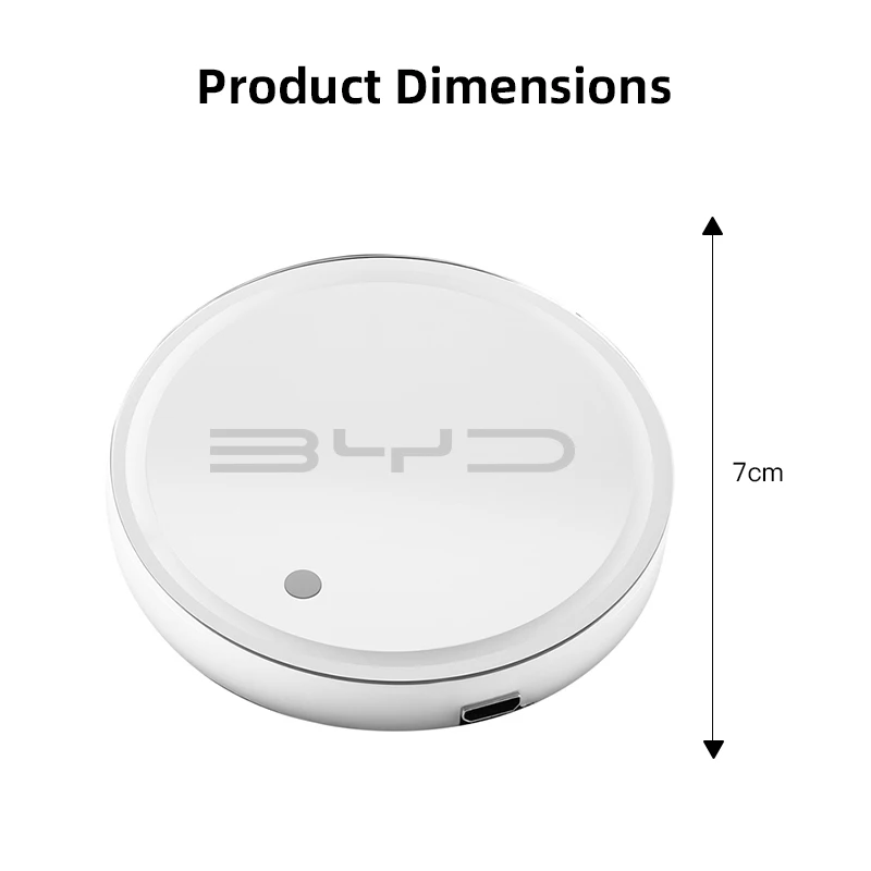BYD 자동차 발광 코스터 LED 라이트 워터컵 매트 (BYD 아토 E6, 탕 F3, 송 F3R, 칭위안 I3, S7, G3 차량용) USB 충전식 코스터