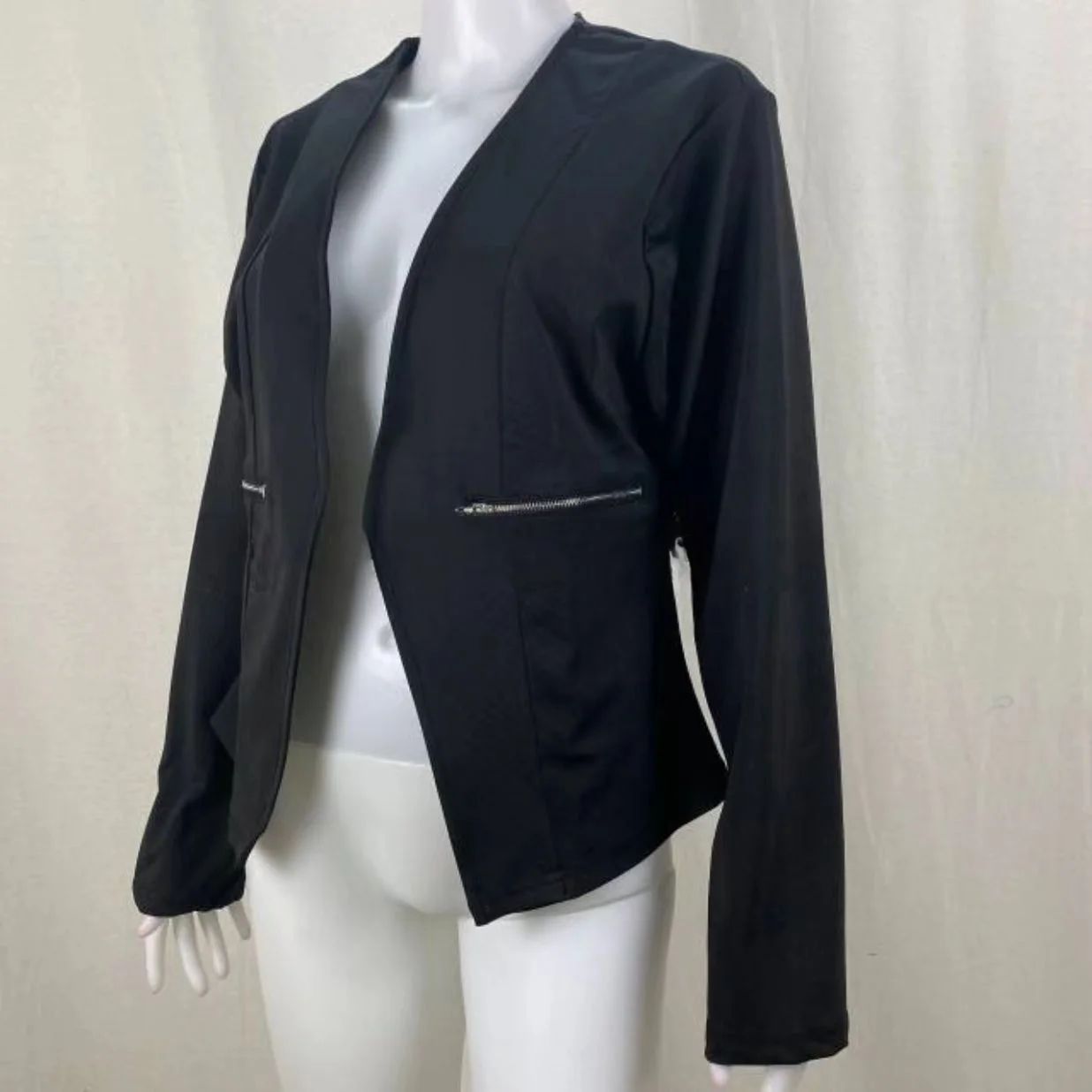 Women Slim Blazer Zip Cardigan Coat