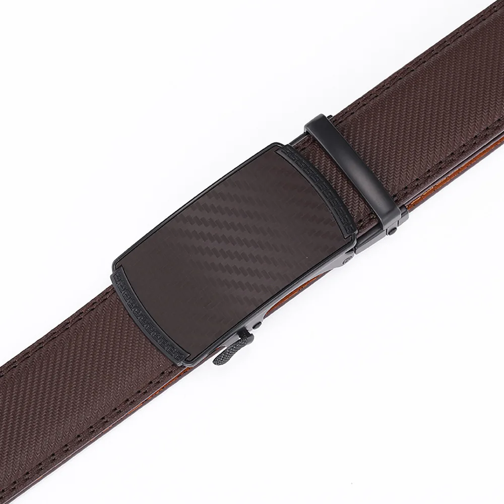 Herren-Gürtel mit automatischer Schnalle, hochwertiger Herrengürtel, Business-Luxus-Designer-Taillengürtel für Jeans, 3,5 cm, Schwarz, Blau – Detail 12
