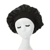 Women Night Sleep Hair Caps Silky Bonnet Satin Double Layer Adjust Head Cover Hat For Curly Springy Hair Styling Accessories 1