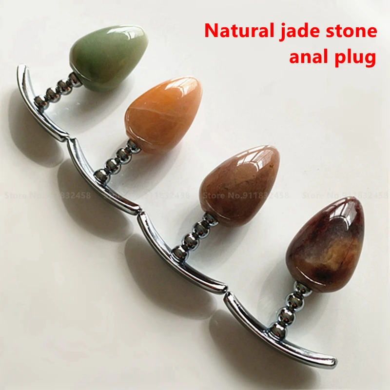 Natural Jade Anal Plug Crystal Butt Plug For Men And Women_voghion.com