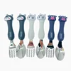 Tableware Cartoon Kids Spoon Fork Set Dessert Spoon for Children Fork Baby Gadgets Feed Kid Children's Cutlery for Kids Boxless 2