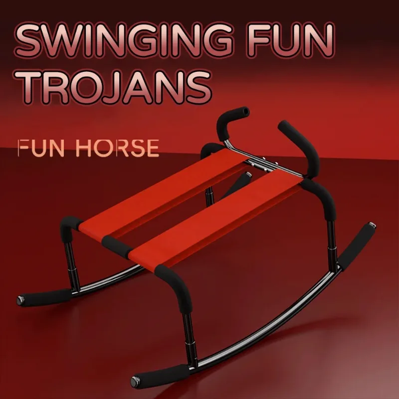 Sex Trojan Bdsm Flirting Aid Bondage Tool Couple Masturbation Elastic Band Rocking Chair Adult Toy Multifunction Love Furniture