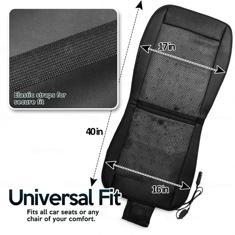 자동차 여름 시원한 에어 시트 쿠션, 팬 장착, 빠른 송풍 환기, 자동차 시트 냉각 패드, DC12V, 24V