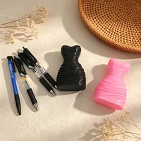 New Creative Desktop Storage Plastic Multifunctional Pen Holder Office Desk Supplies Simple And Fresh Stationery 3