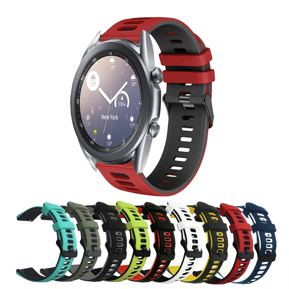 

Ремешок силиконовый для Samusng Galax Watch 3 45 мм 41 мм, спортивный браслет для Samsung Gear S3 S2/Galaxy Watch 4 40 мм 44 мм, 20 мм 22 мм
