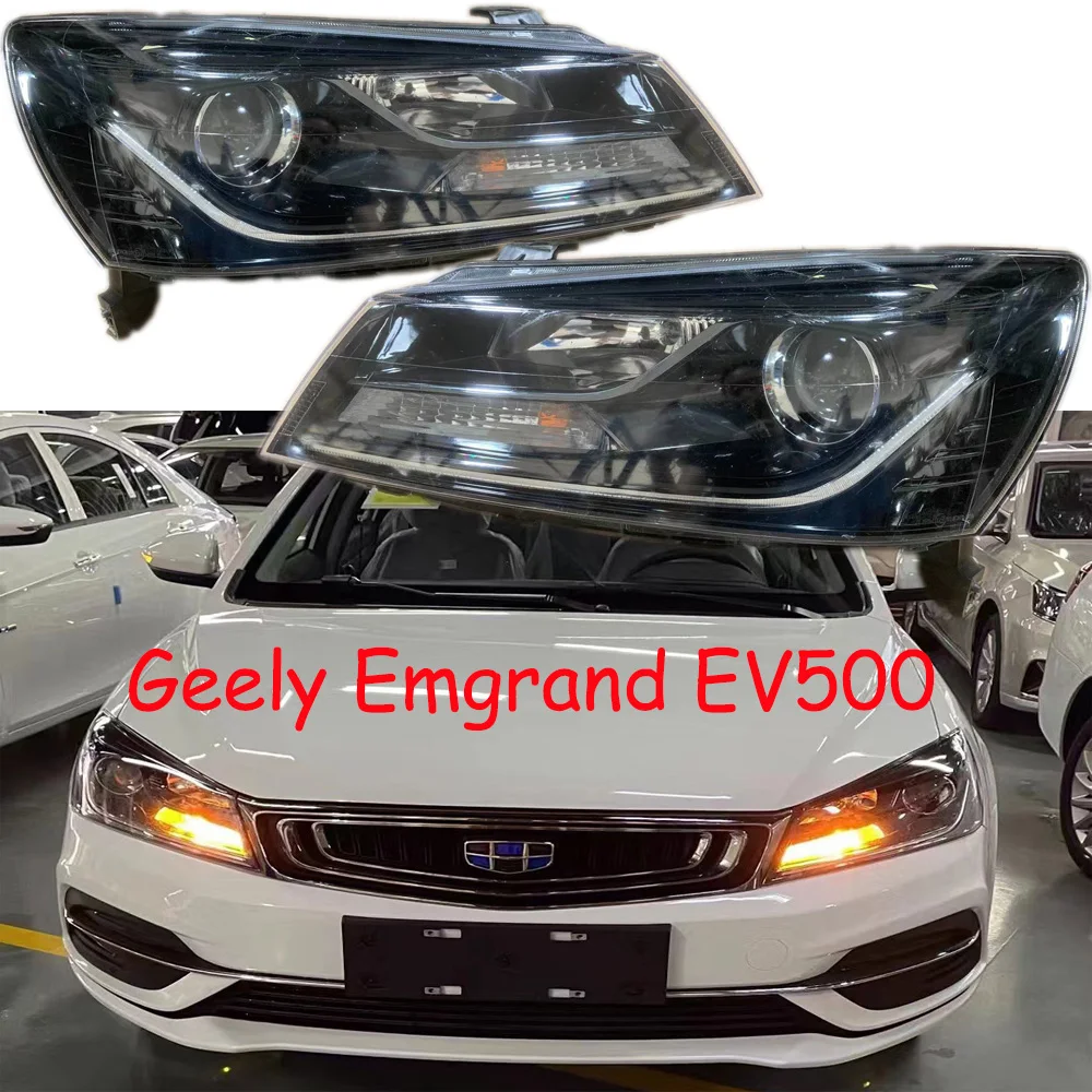 

1pcs car accessories bupmer head light for Geely Emgrand EV500 headlight 2018~2021y daytime light Geely Emgrand EV500 fog