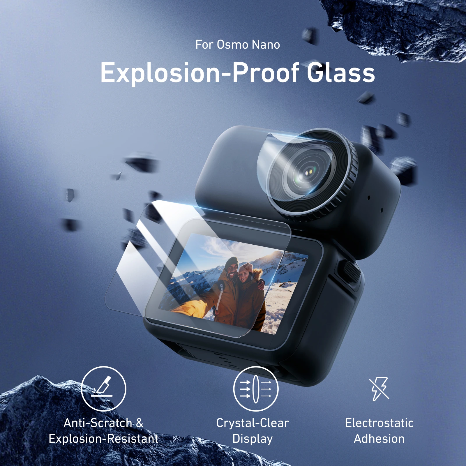 TELESIN فيلم مقسى ل DJI OSMO نانو واقي للشاشة عدسة...