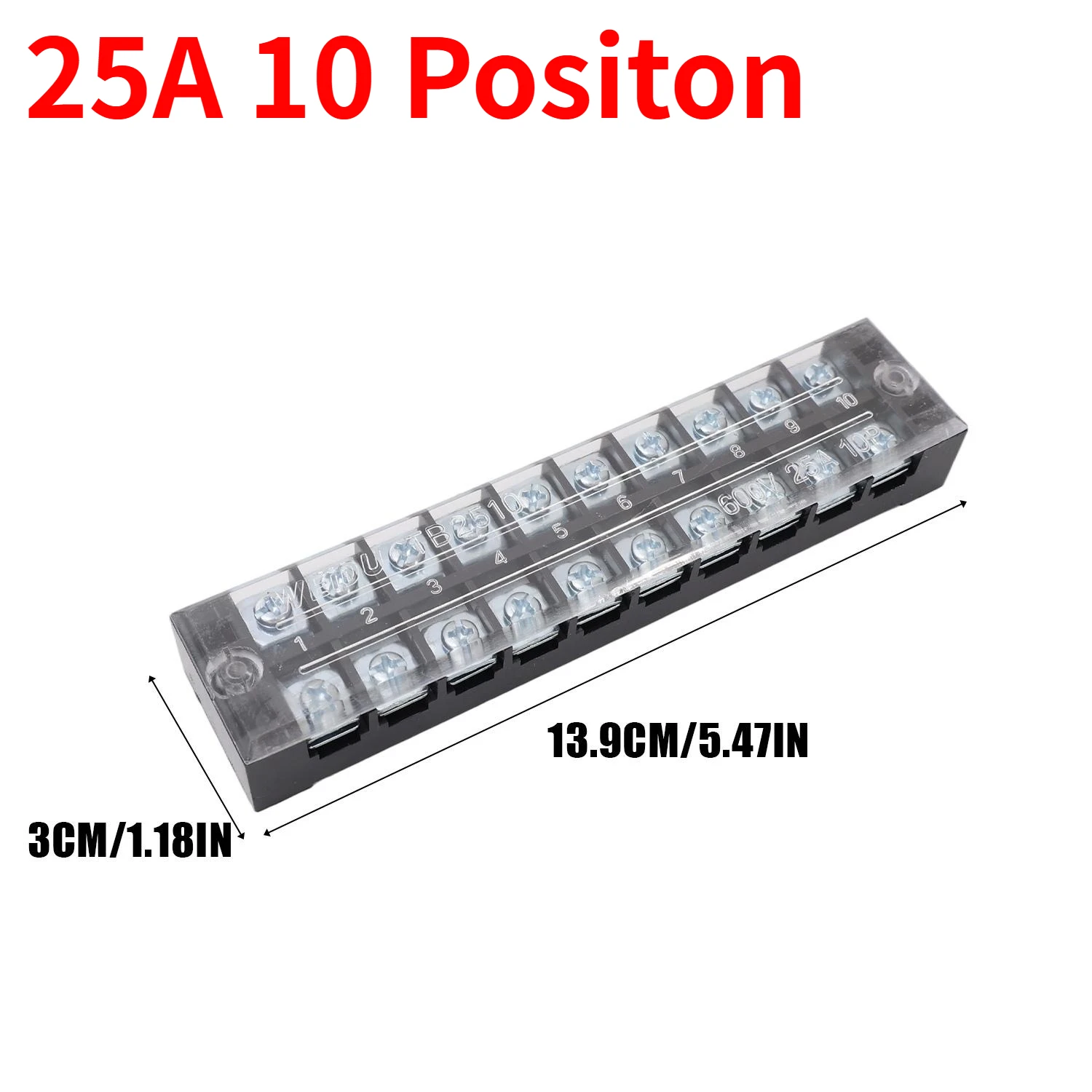Enhanced Power Wire Connector - Dual Row Strip Barrier Terminal Block with Screw Connection and Multiple Position Options