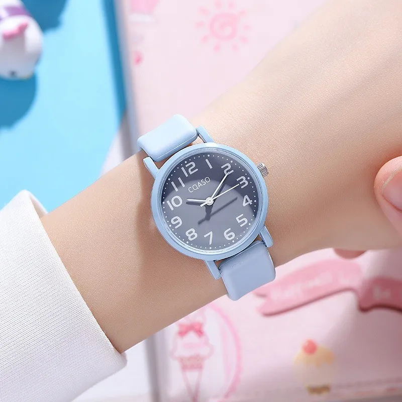 Retro Little Candy Women's Watch Student Silicone Tape Quartz Watch
