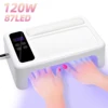 UV LED Lamp for Press On Nail Dryer Fast Dry 87 LEDs Nail Drying Lamp With Hand Pillow for Curing All Gel Nail Polish Manicure 1