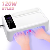 UV LED Lamp for Press On Nail Dryer Fast Dry 87 LEDs Nail Drying Lamp With Hand Pillow for Curing All Gel Nail Polish Manicure 1