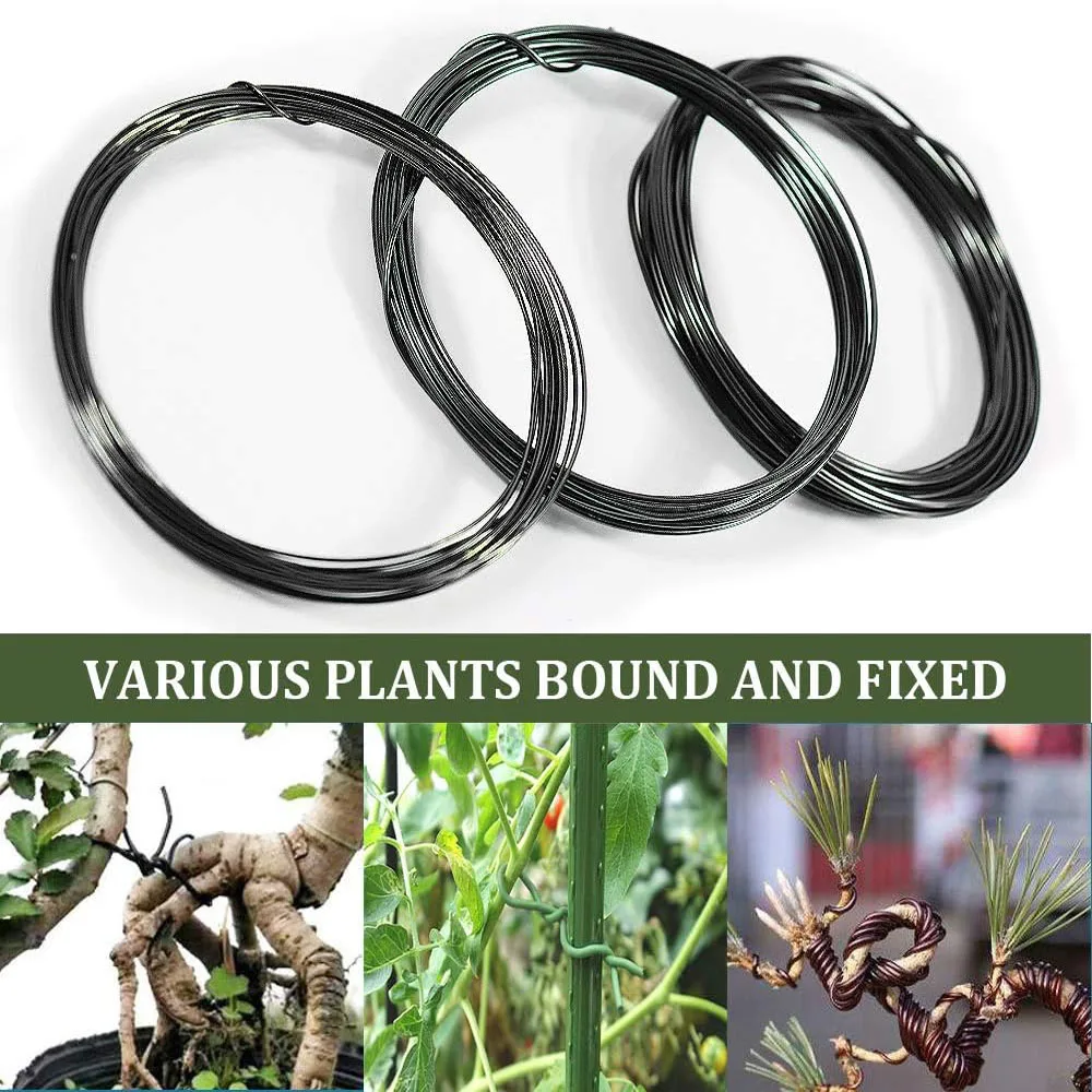 Bonsai wire 5m/10m Bonsai Wire Plant Support Anodized Aluminum Bonsai Training Wire For Plant Shapes Garden Accessories
