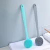 Double-Sided Silicone Back Scrubber Long Handle Long Handle Body Bath Brush Mud Back Scrubber Shower Massage Exfoliation Brush 2