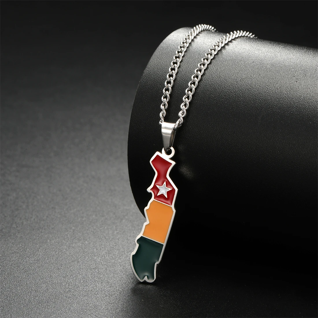 Ожерелье EUEAVAN с капельным маслом, картой того для женщин и мужчин, ожерелье из нержавеющей стали, золотистого/серебристого цвета, тоголеза, женское этническое украшение, подарки Ожерелье EUEAVAN с капельным маслом, картой того для женщин и мужчин, ожерелье из нержавеющей стали, золотистого/серебристого цвета, тоголеза, женское этническое украшение, подарки