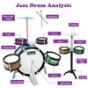 Kids Drum Set Toddler Jazz 7 Drums With Small Stool Drum Stick Set Music Instrument Educational Toy Beginners Montessori Gift 5
