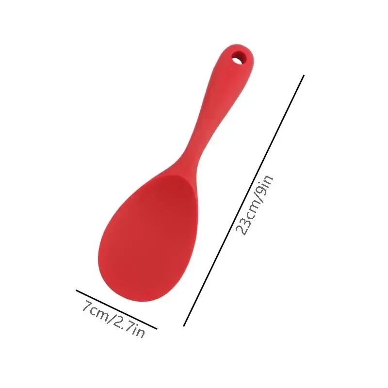 Hanging Silicone Rice Spoon Kitchen Ladle Non-stick Saucepan Electric Rice Cooker Cooking Scoop with Holes