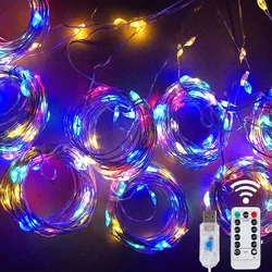 LED Curtain String Lights - Festive Fairy Lights with Remote Control for Home and Holiday Décor (Multicolor Light)
