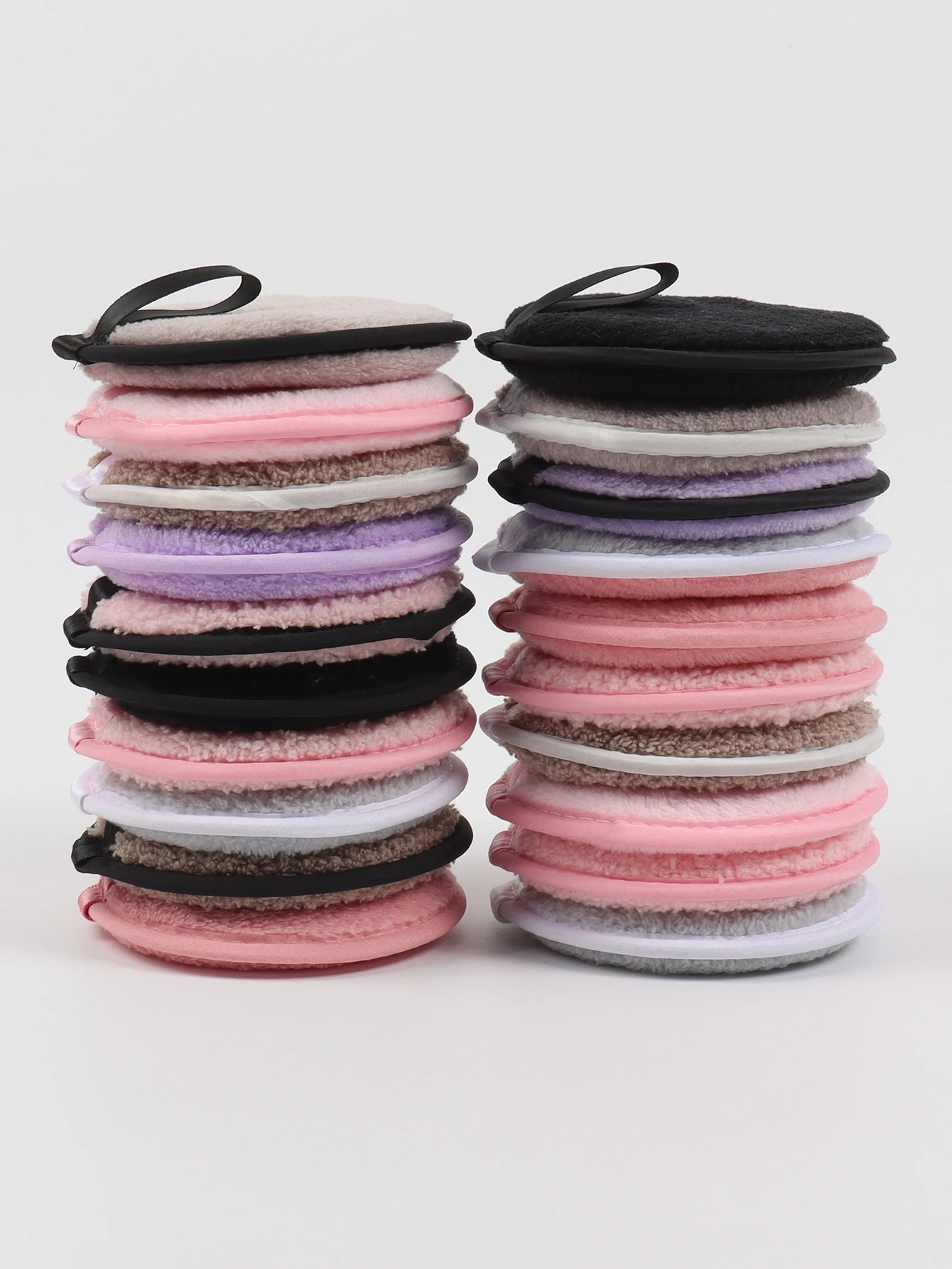 Face Wash Puff 5-10-20 Pack Reusable Double-Sided Round Design