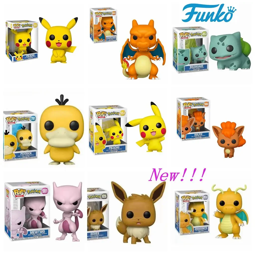 thumbnail image 1 of Figuras de juguete Funko POP Pokémon PSYDUCK 781 Pikachu 842 353 553 Bulbasaur 453 Charmander 455 SQUIRTLE 504 MEWTWO 581 CHARIZARD 843, 1 of 5
