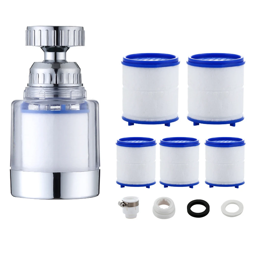 Tap Filter PP Cotton Filter Element 360 Degree Water Tap Interchangeable Element Kitchen Bathroom