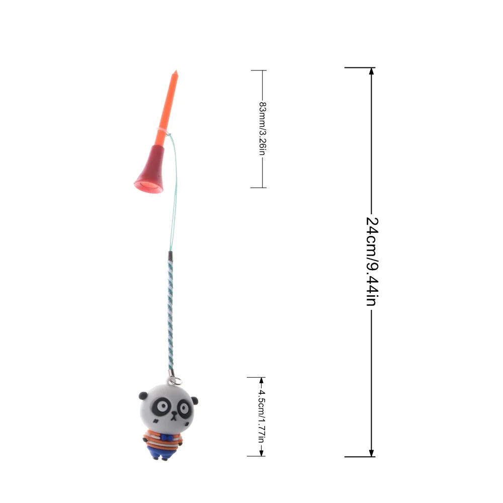 5Pcs Golf 83mm Multicolor Plastic Tee With PVC 3D Cartoon Pattern Golf Ball Holder Prevent Loss Golf Rubber Tee Golf Accessories 2