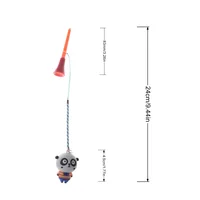 5Pcs Golf 83mm Multicolor Plastic Tee With PVC 3D Cartoon Pattern Golf Ball Holder Prevent Loss Golf Rubber Tee Golf Accessories 2