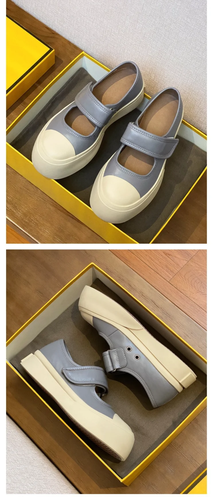 Le stesse scarpe francesi brutte di Zhao Ruth, Mary 2023, con fondo spesso, piccole scarpe bianche con testa grande, singole_voghion.com