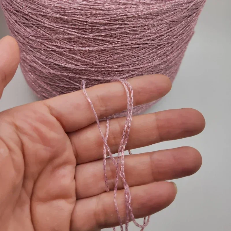 50g New Selling Pure Silk Glitter Yarn Gold Silver Hollow Thread DIY Hyunya Bag Bear Crochet Doll Knitting Yarn Hand Woven Gift 2