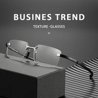 TAG Hezekiah Титановая оправа для очков Мужская брендовая дизайнерская квадратная оправа для очков без оправы Женские безрамочные сверхлегкие очки TH50004 — изображение 2