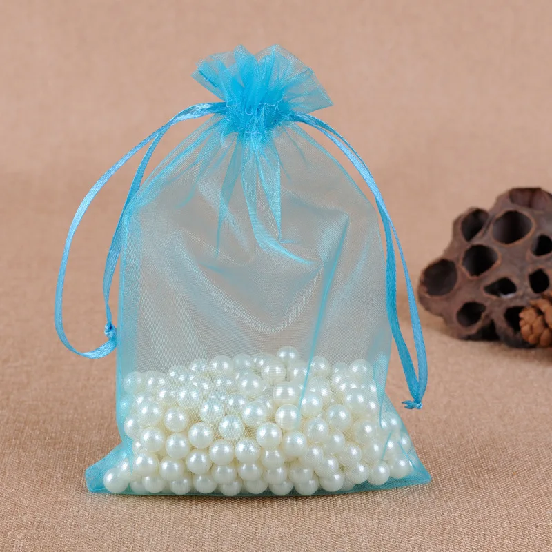 Elegant Chiffon Organza Gift Bags - 50pcs Assorted Sizes for Weddings, Parties, and Festive Occasions