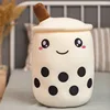 Cute Fruit Bubble Tea Cup Plush Toys Cute Milk Tea Pillow Fruit Boba With Suction Soft Stuffed Hug Toy Home Decor Birthday Gifts 6