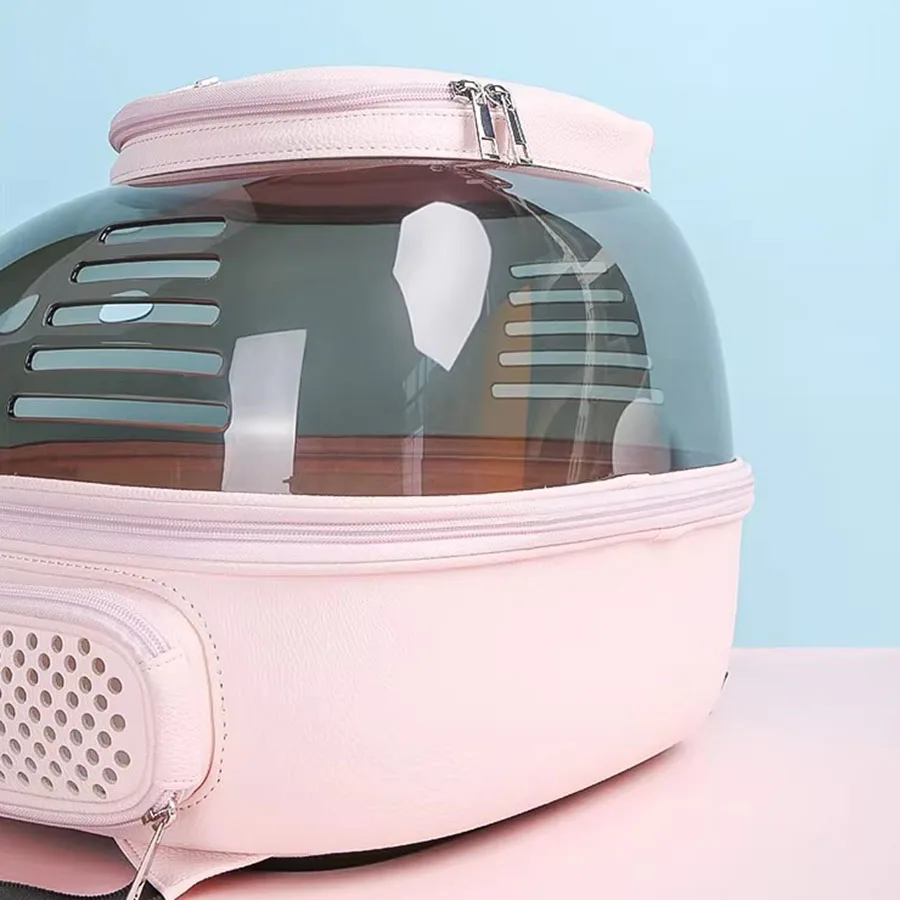 Girls Cat Bag Cute Travel Zipper Portable Outdoor Cat Bag Breathable Case Shoulders Chest Transparent Mochila Pet Carrier