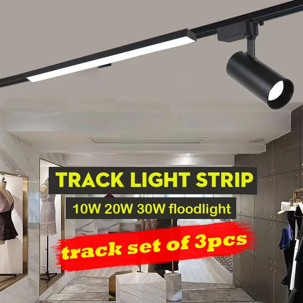 Led Track Light Spot 10W 20W 30W Wall Lamp Floodlight COB Rails Spot Track lighting Fixture Clothing Shop Living Room Home