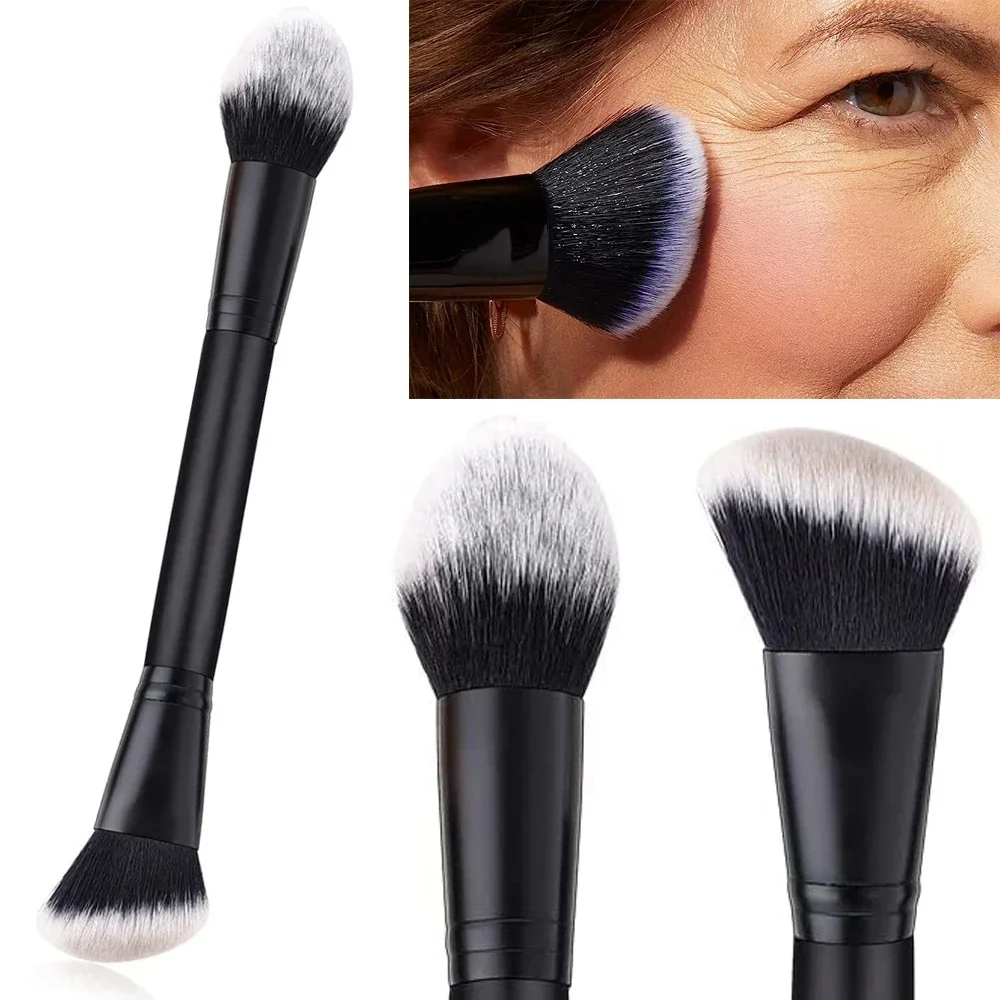 Makeup Brush Set 1Pc Double Ended Contour Sculpting Foundation Concealer Powder Blush Liquid Cream