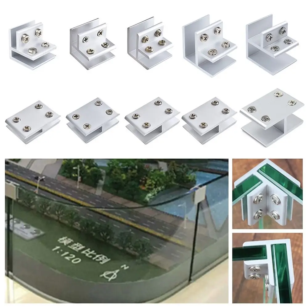 Hardware Wardrobe Cupboard Self-closing Frameless Clamp Glass Door Hinge Furniture Accessories Cabinet Door Hinge