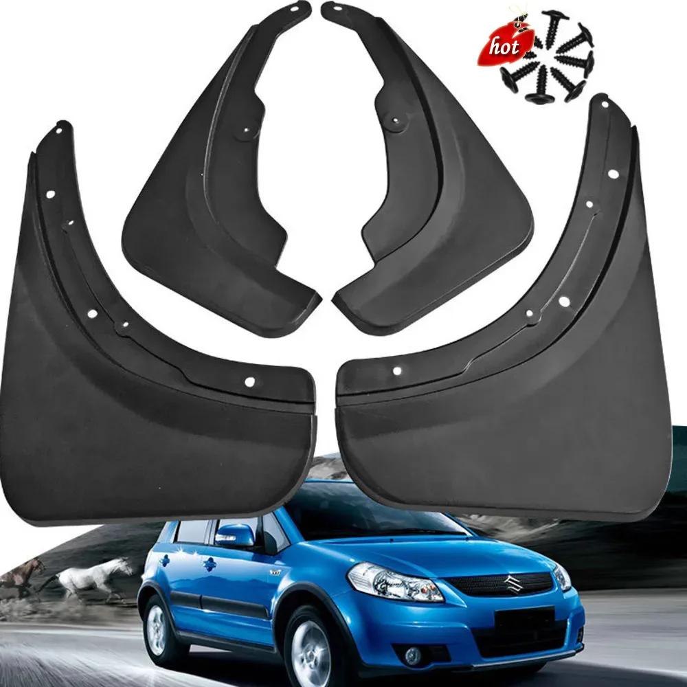 Mudguard For Suzuki SX4 2008 Hatchback 2007~2013 Fiat Sedici GY EY RW Mud Flaps Splash Guards Fender Flare Guard Car Accessories