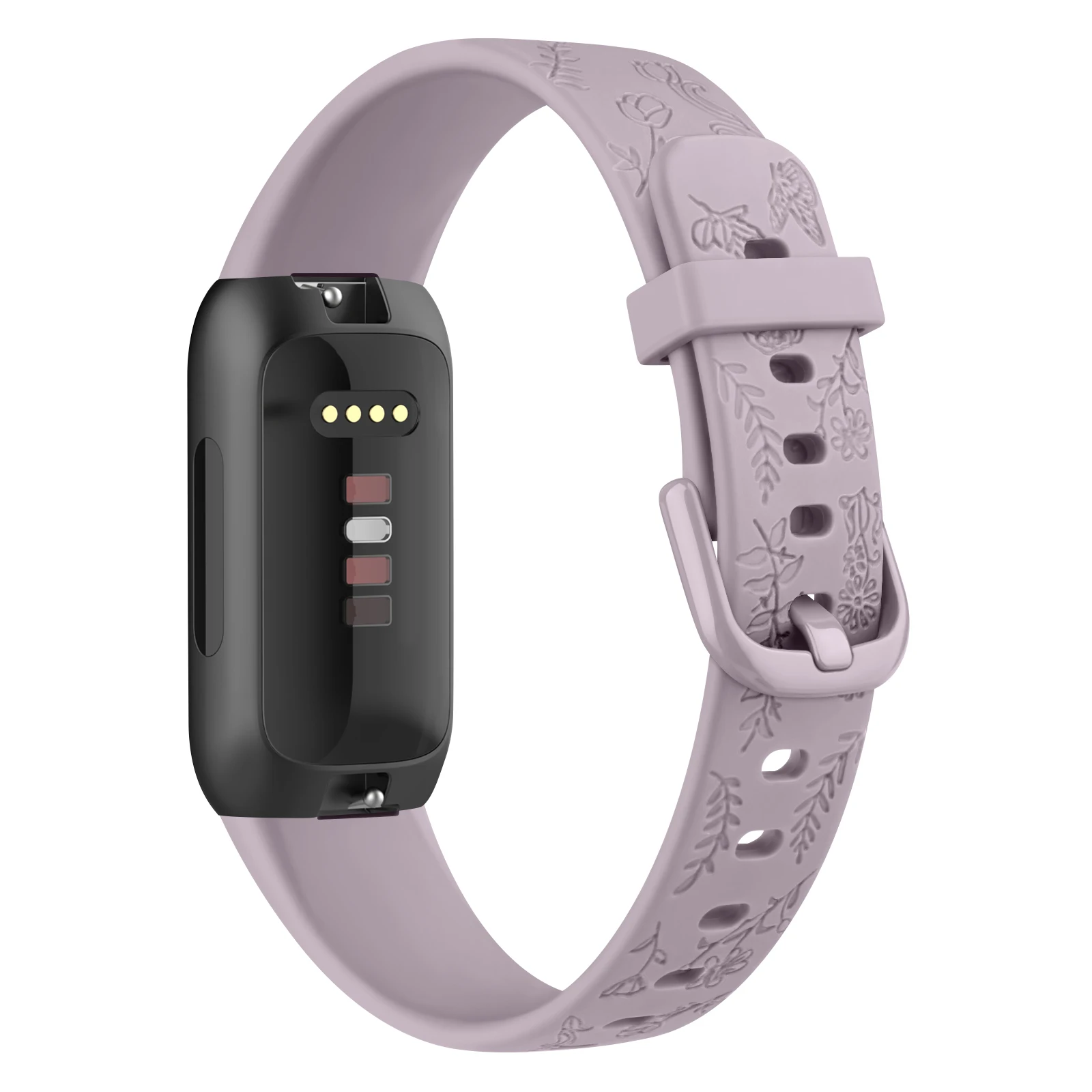 Engraved Soft TPU Adjustable Sport Watchband Replacement Strap Bracelet