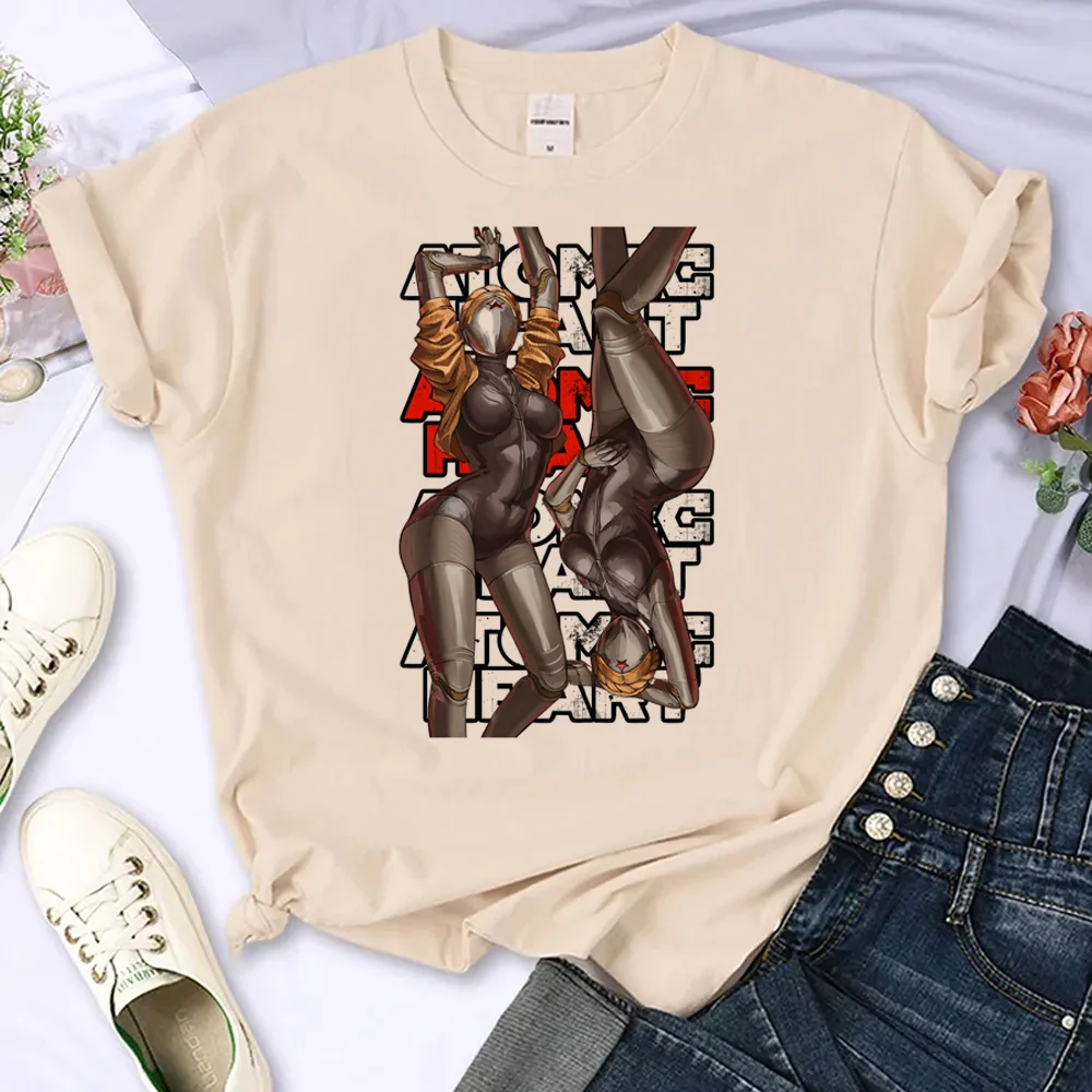 

Atomic Heart Tee women funny graphic designer top girl harajuku manga 2000s clothing