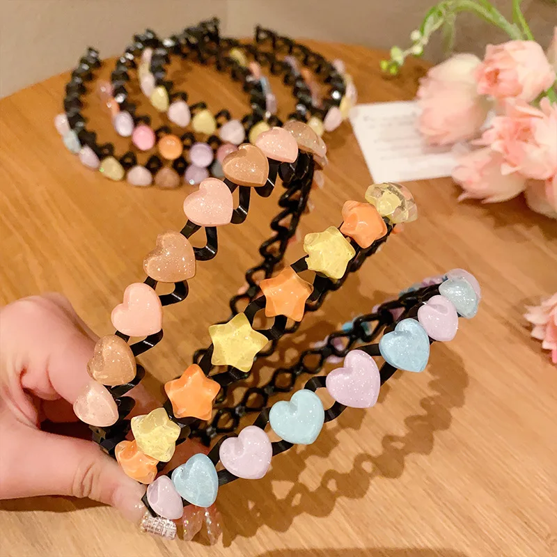 

Girls Cute Jelly Star Heart Ball Wave Hairbands Children Kids Lovely Hair Decorate Headband Hair Hoops Fashion Hair Accessor