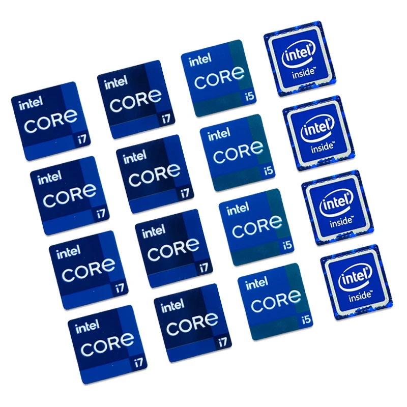 5PCS Intel Core i5 i7 i5 i3 EVO CPU Sticker Label Decal For Laptop Desktop Computer Tablet Personalized DIY Decoration