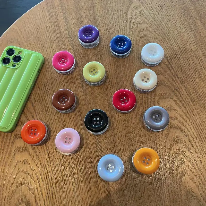 Korean 3D Cute Candy Buttons Bracket Phone Grip Tok Griptok Holder Ring For iPhone 16 Pro Accessories Phone Stand Holder Bracket - Image 4